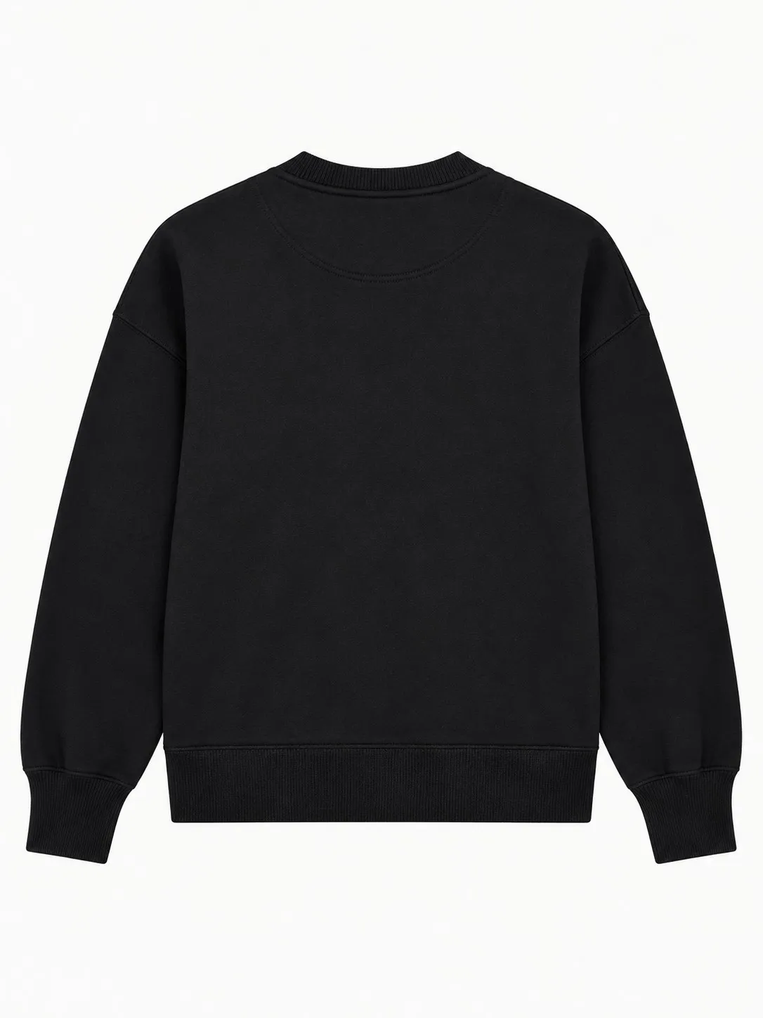 Buzo Karl Lagerfeld negro, vista de espalda lisa de la prenda sola