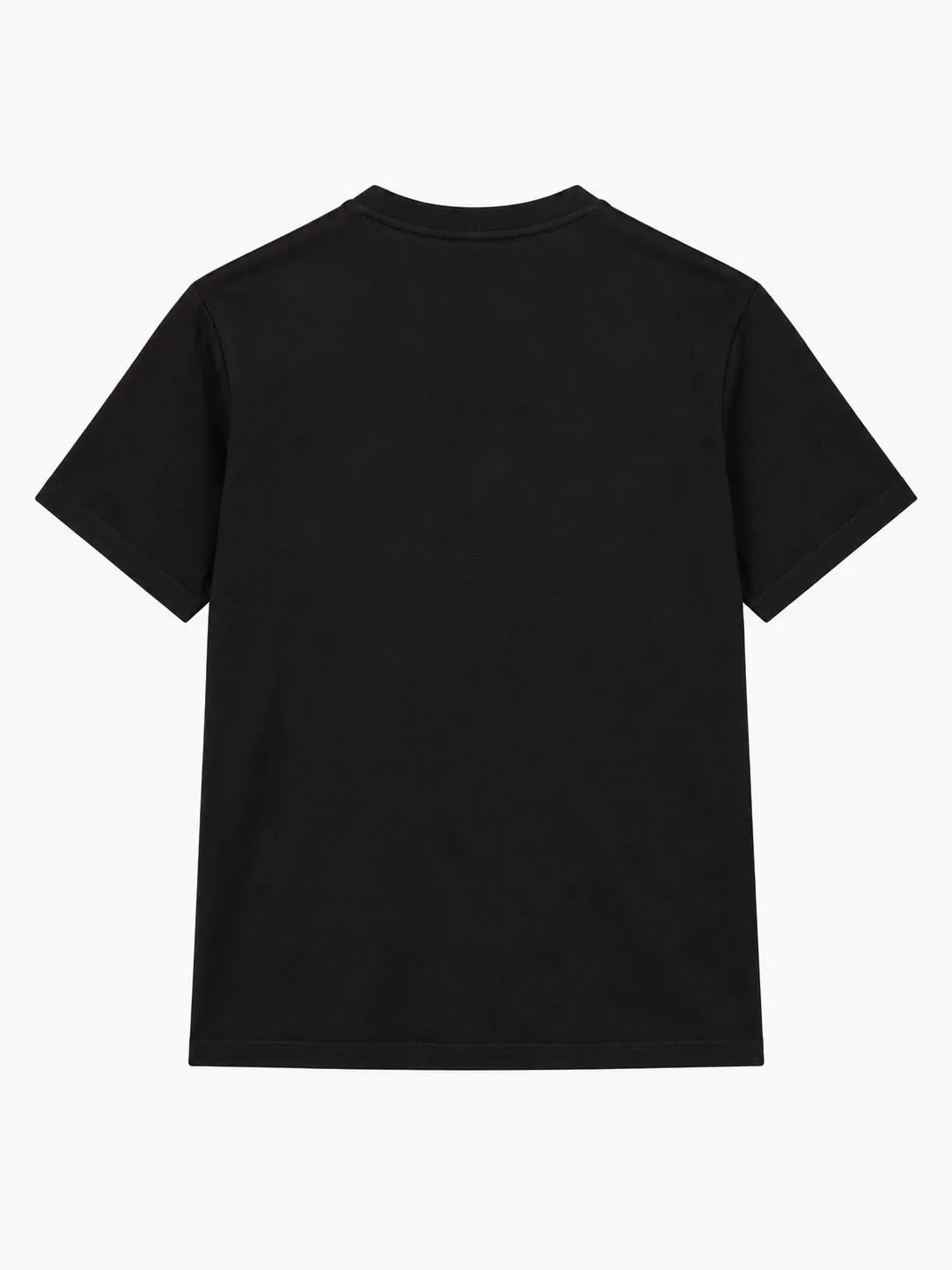 Camiseta Karl Lagerfeld negra, vista de espalda de la prenda sola, lisa