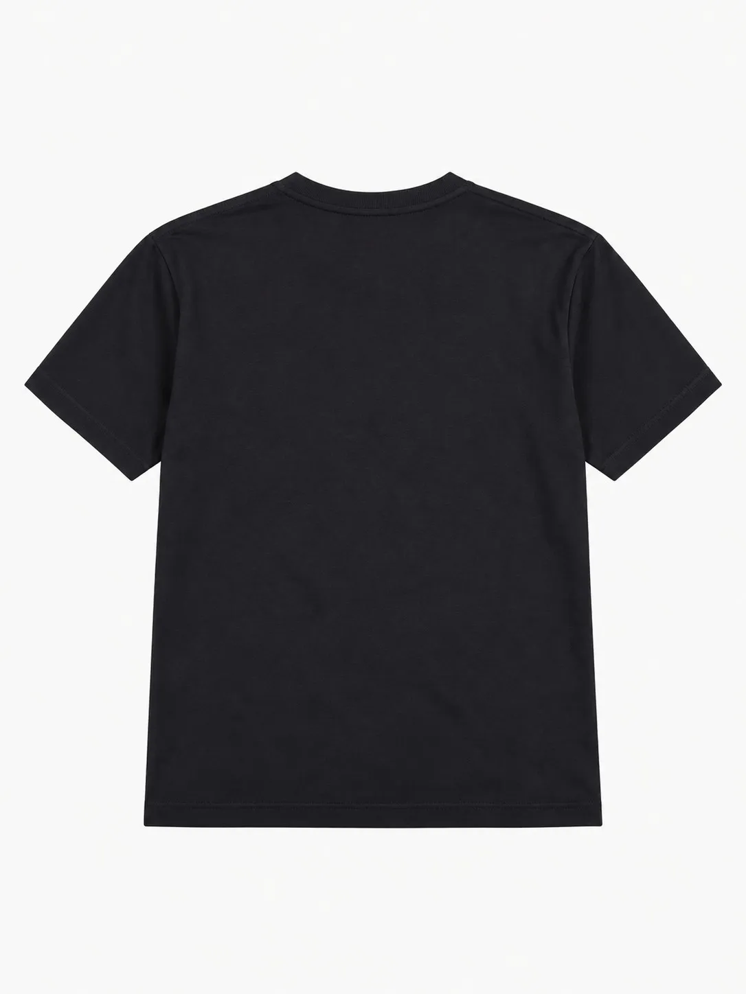 Camiseta Karl Lagerfeld negra de manga corta, vista de espalda lisa de la prenda sola